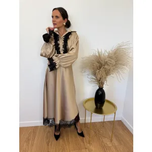 Wiskozowa spódnica ANSELMA w kolorze złota