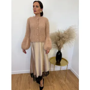 Wiskozowa spódnica ANSELMA w kolorze złota