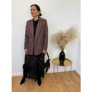 Wiskozowa marynarka BRIDGET w kolorze bordo M