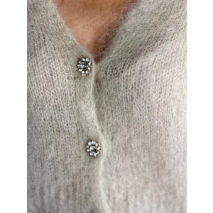 Moherowy  Sweter  Nocturne w kolorze kremowe latte