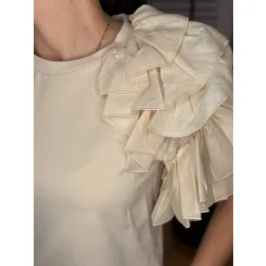 Elegancka Bluzka Essenza w kolorze piaszczystym