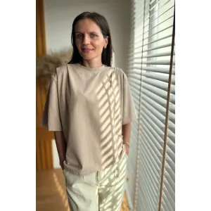 Elegancka Bluzka Alba w kolorze ciepłego migdału