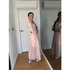 Sukienka z Tencelu Sierra w odcieniu pudrowego różu