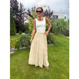 Bawełniana spódnica LINDA w odcieniu beżowy