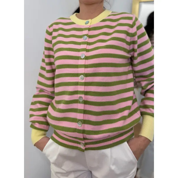 Sweter z domieszką wełny MILO w paski