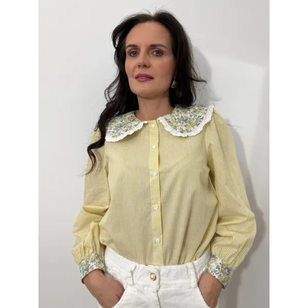 Bawełniana koszula BABYDOLL w kolorze słońca