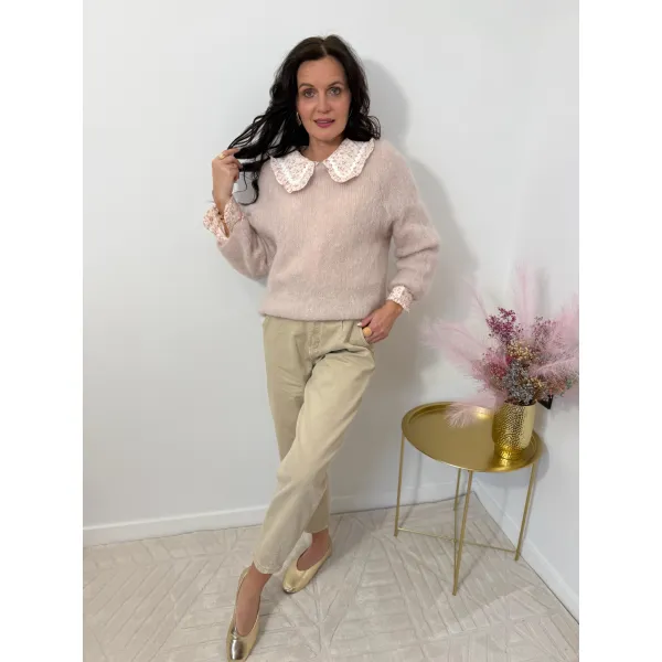 Moherowy sweter ELIZA w odcieniu beżu