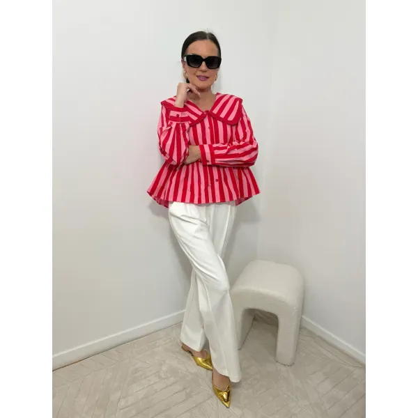 Bawełniana koszula SANTINA w paski