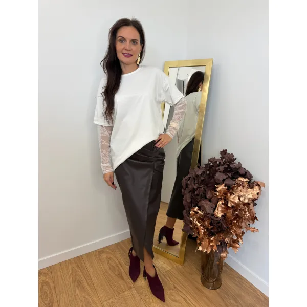 Bawełniana bluzka DIVA w odcieniu śnieżnej bieli