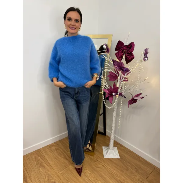 Bawełniane spodnie LORO w kolorze ciemnego granatu