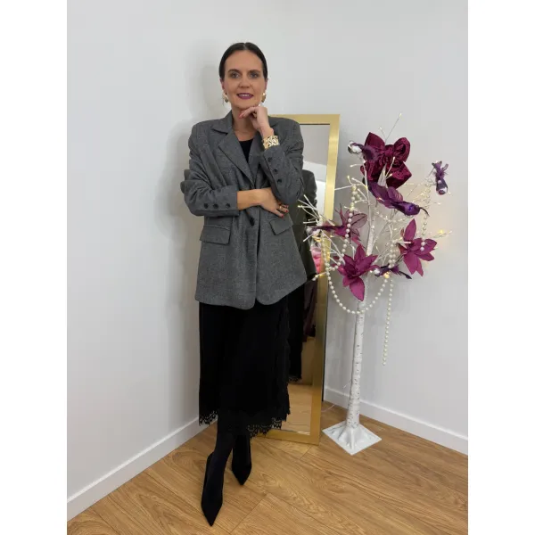 Wiskozowa marynarka BRIDGET w kolorze gołębim rozmiar S