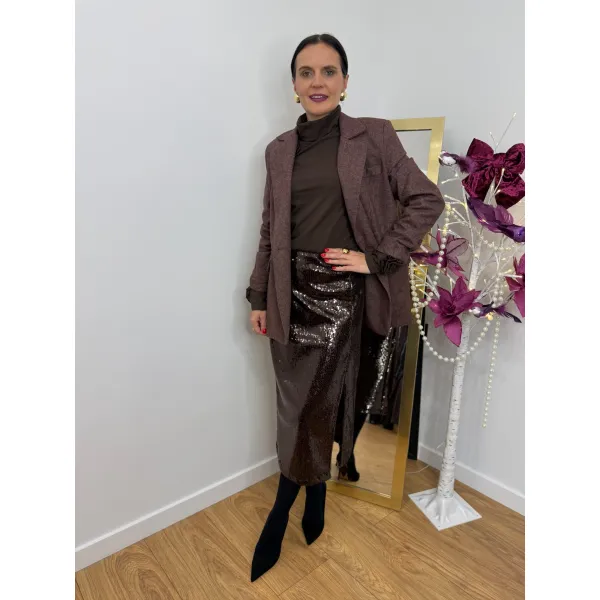 Wiskozową marynarka BRIDGET w kolorze bordo S