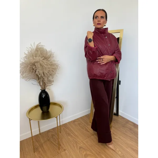 Bawełniana kurtka SERENA w kolorze bordo
