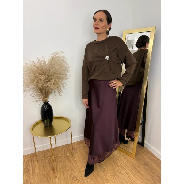 Bluza masełko DIANA w odcieniu czekoladowym