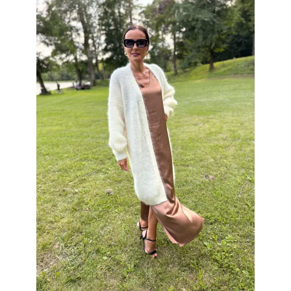 Moherowy kardigan SOFIA w odcieniu waniliowym